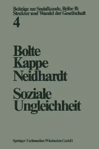 Buy Soziale Ungleichheit (English, Karl Martin Bolte | Dieter Kappe | Friedhelm Neidhardt) — BookShops.in