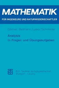 Buy Analysis in Fragen Und Übungsaufgaben (English, Karl-Heinz Gärtner | Margitta Bellmann | Werner Lyska) — BookShops.in