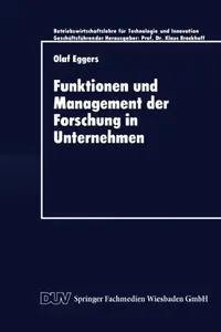 Buy Funktionen Und Management Der Forschung in Unternehmen (English, Olaf Eggers) — BookShops.in