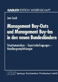 Buy Management Buy-Outs Und Management Buy-Ins in Den Neuen Bundesländern (English, Jens Laub) — BookShops.in
