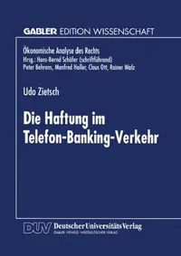 Buy Die Haftung Im Telefon-Banking-Verkehr (English, Udo Zietsch) — BookShops.in