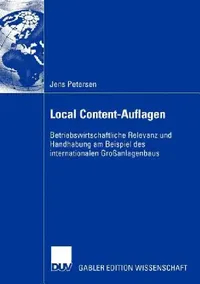 Buy Local Content-Auflagen (English, Jens Petersen) — BookShops.in