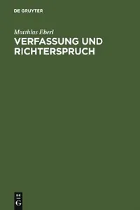 Buy Verfassung und Richterspruch (English, Matthias Eberl) — BookShops.in