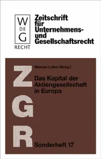Buy Das Kapital der Aktiengesellschaft in Europa (English, Marcus Lutter) — BookShops.in