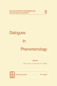 Buy Dialogues in Phenomenology (English, D. Ihde | Richard M. Zaner) — BookShops.in