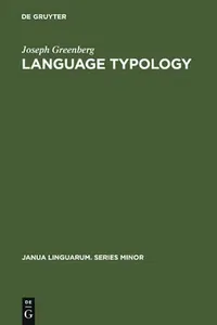 Buy Language Typology (English, Joseph Greenberg) — BookShops.in