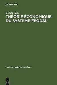 Buy Theorie Economique Du Systeme Feodal (English, Witold Kula) — BookShops.in