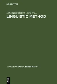Buy Linguistic Method (English, Irmengard Rauch | Gerald F. Carr) — BookShops.in