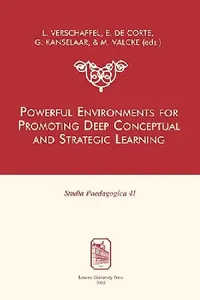 Buy Powerful Environments for Promoting Deep Conceptual and Strategic Learning (English, Lieven Verschaffel | Erik de Corte | Gellof Kanselaar) — BookShops.in