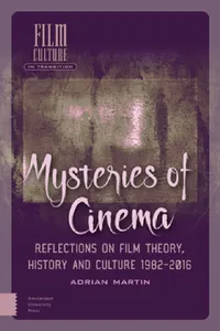Buy Mysteries of Cinema (English, Adrian Martin) — BookShops.in