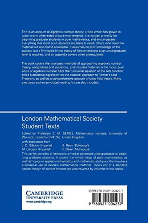 A Brief Guide to Algebraic Number Theory – Swinnerton-Dyer view 3