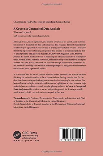 A Course in Categorical Data Analysis: 45 (Texts in Statistical Science) view 3