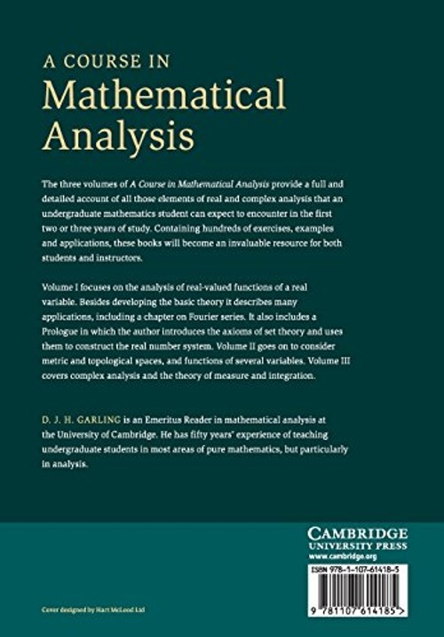 A Course in Mathematical Analysis: Foundations and Elementary Real Analysis view 3