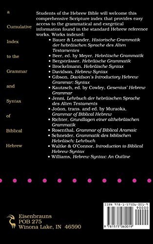A Cumulative Index to the Grammar and Syntax of Biblical Hebrew (English, Frederic Clarke Putnam) view 3