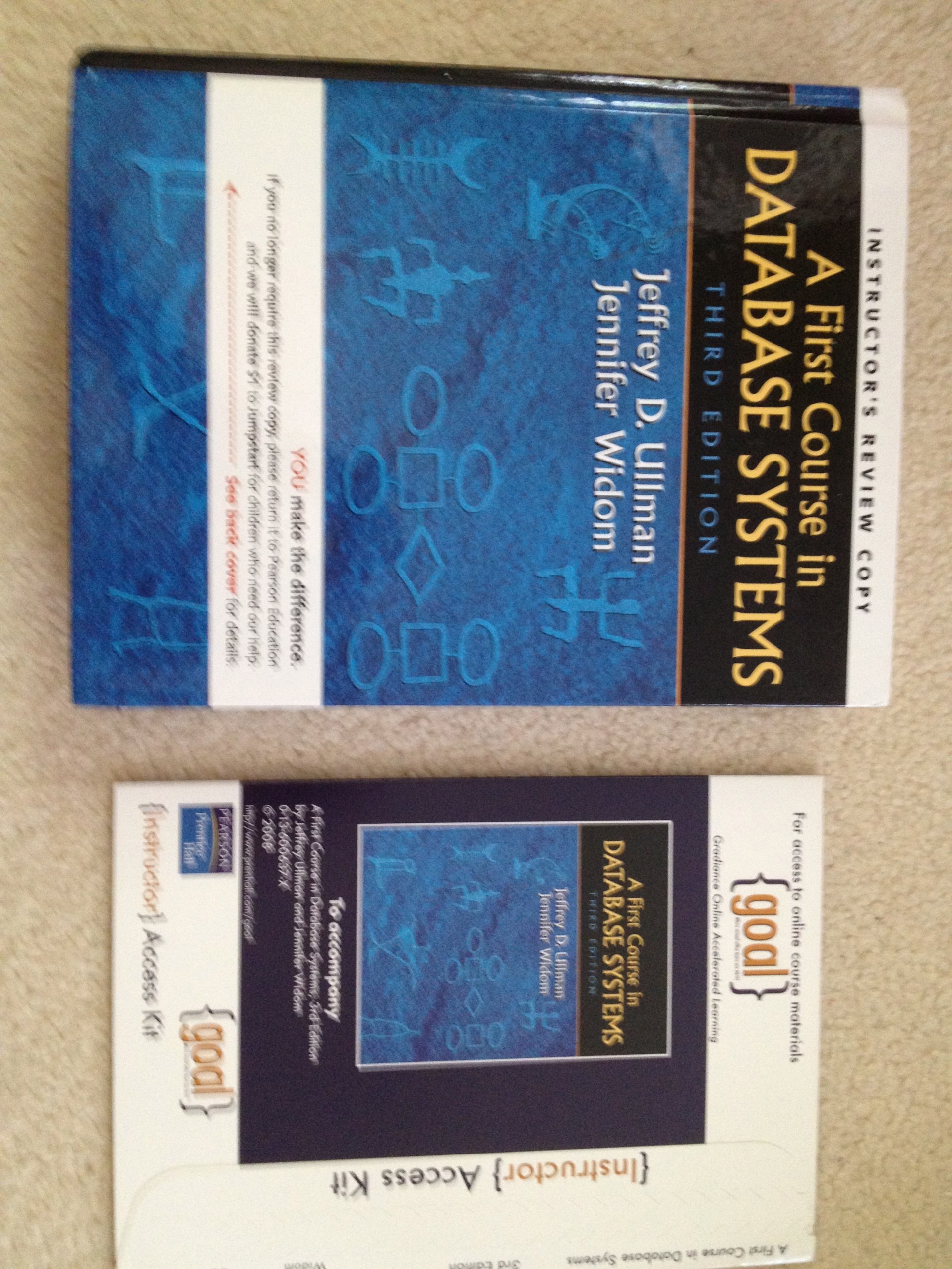Buy A First Course in Database Systems by Jeffrey Ullman — BookShops.in
