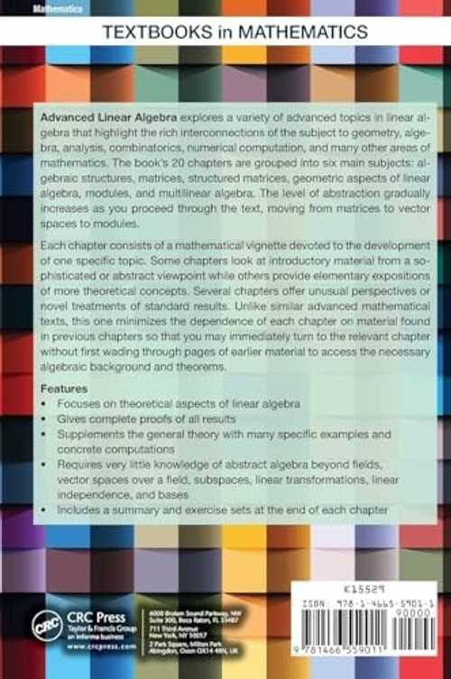 Advanced Linear Algebra – CRC Press Book by Nicholas A. Loehr view 3