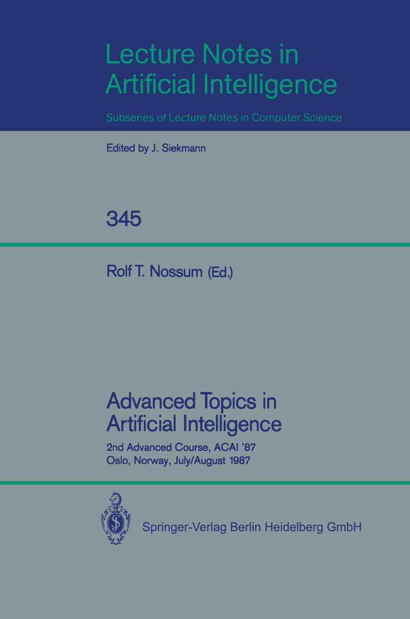 Buy Advanced Topics in Artificial Intelligence (English, Rolf T. Nossum) — BookShops.in