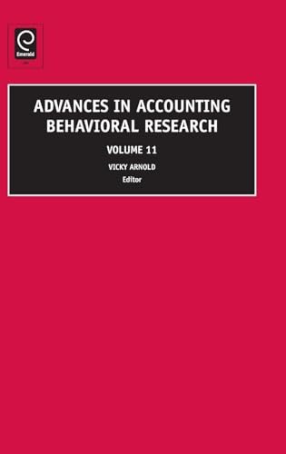 Advances in Accounting Behavioral Research, Volume 11 (English, Vicky Arnold) view 2