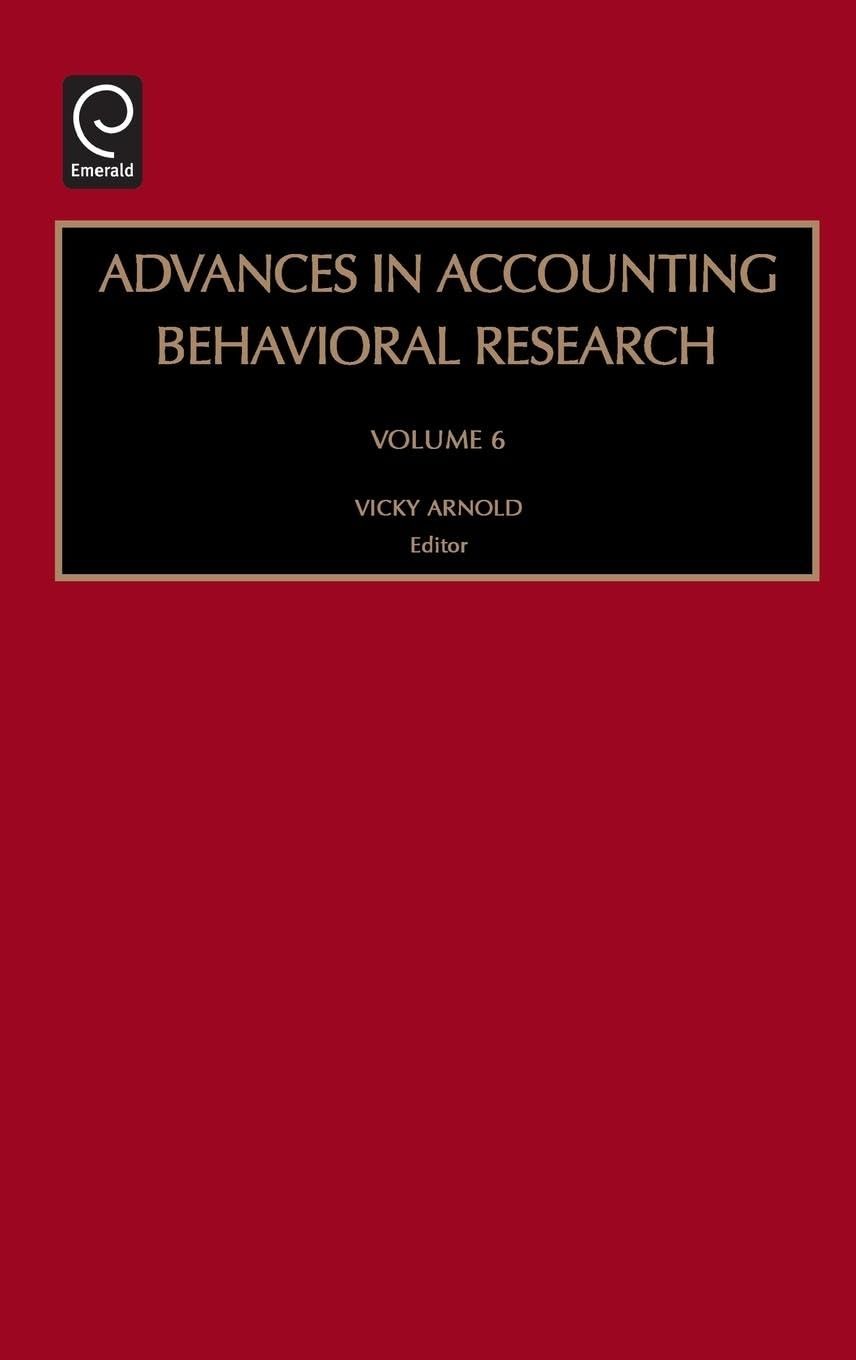 Buy Advances in Accounting Behavioral Research (English, Vicky Arnold) — BookShops.in