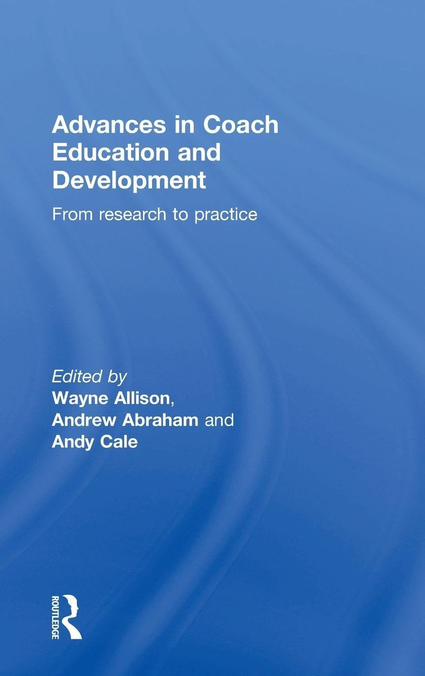 Buy Advances in Coach Education by Wayne Allison — BookShops.in