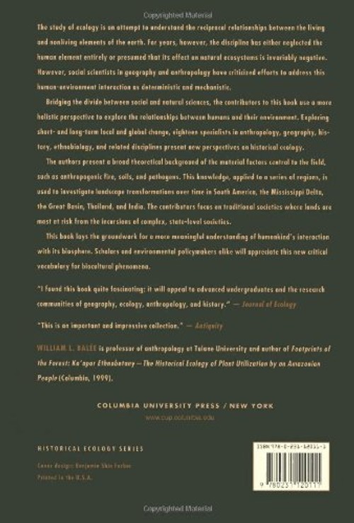 Advances in Historical Ecology by William Balée – Ecology and Anthropology Book view 3