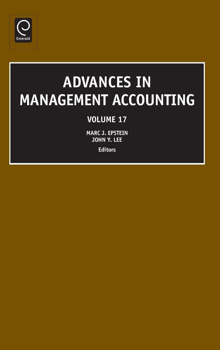 Buy Advances in Management Accounting (English, Marc J. Epstein | John Y. Lee) — BookShops.in