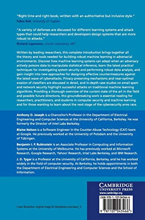 Adversarial Machine Learning by Anthony D. Joseph – Cambridge University Press view 3