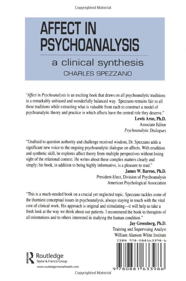 Affect in Psychoanalysis: A Clinical Synthesis – Charles Spezzano view 3