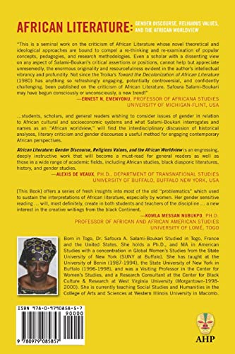 African Literature: Gender Discourse, Religious Values, and the African Worldview view 3