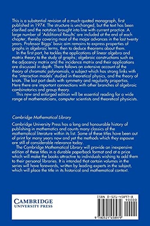Algebraic Graph Theory – Norman L. Biggs (Cambridge University Press) view 3