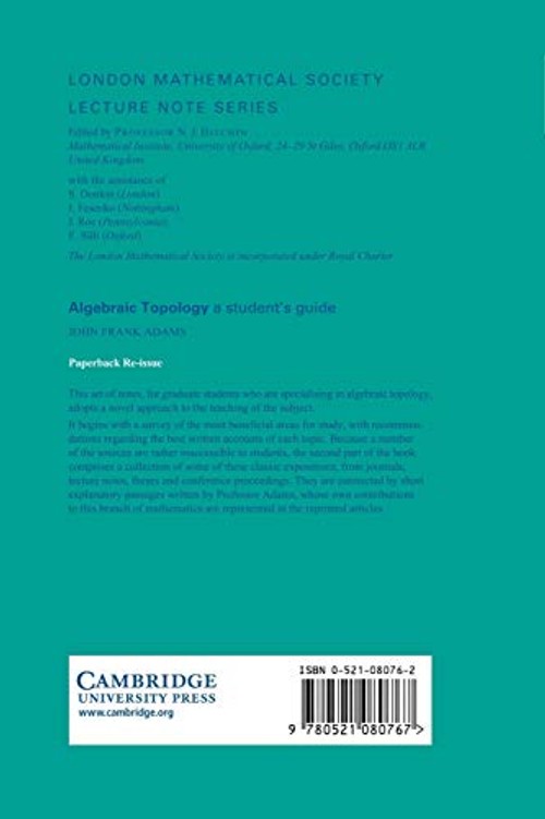 Algebraic Topology: A Student's Guide – J. Frank Adams view 3