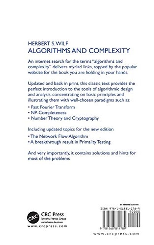 Algorithms and Complexity – Herbert S. Wilf | Bookshops.in view 3