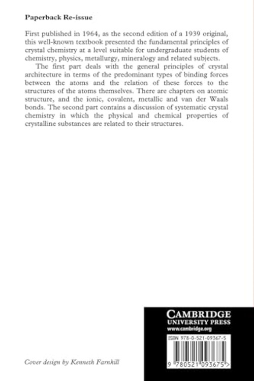 An Introduction to Crystal Chemistry by R. C. Evans – Classic Textbook view 3