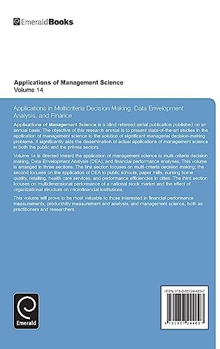 Applications in Multi-Criteria Decision Making, Data Envelopment Analysis, and Finance (English, Gary Kleinman | Kenneth D. Lawrence) view 3