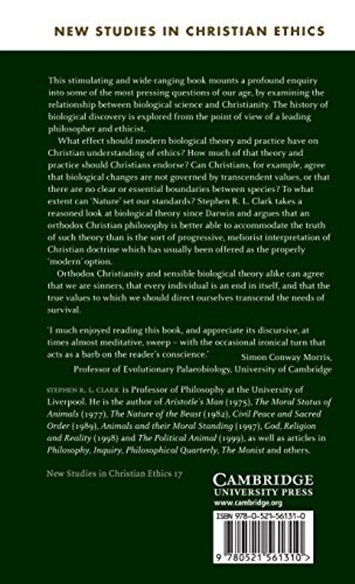 Biology and Christian Ethics – Stephen R. L. Clark view 3