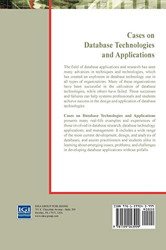 Cases on Database Technologies and Applications (Cases on Information Technology Series) view 3