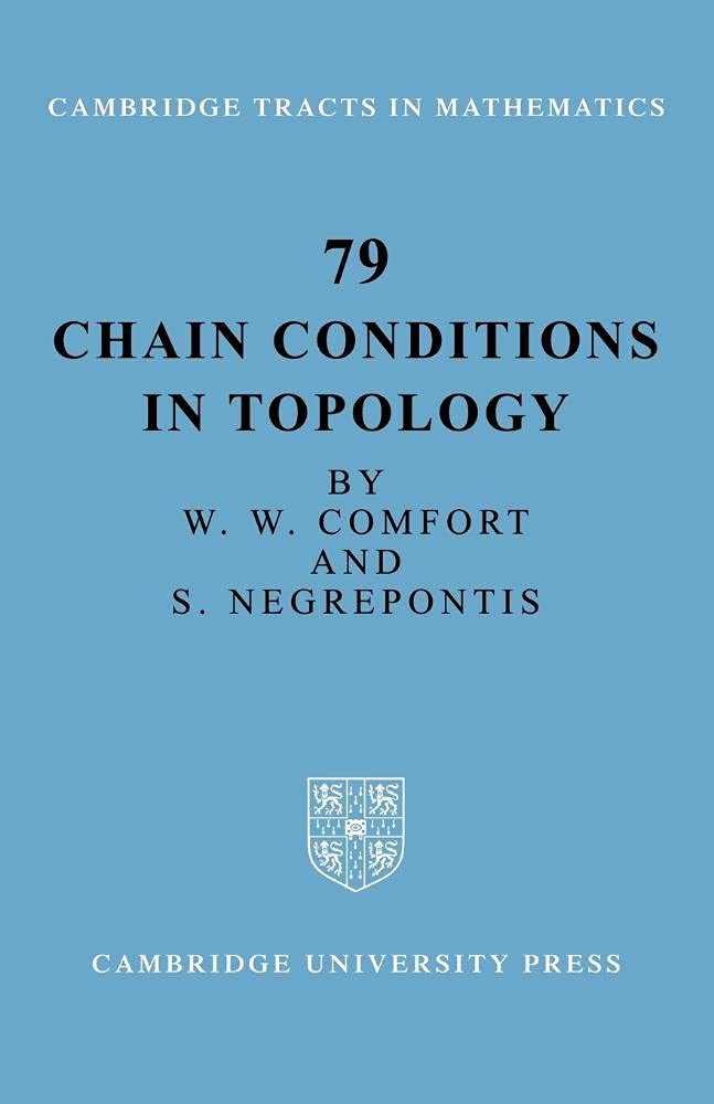 Buy Chain Conditions in Topology by W. W. Comfort — BookShops.in