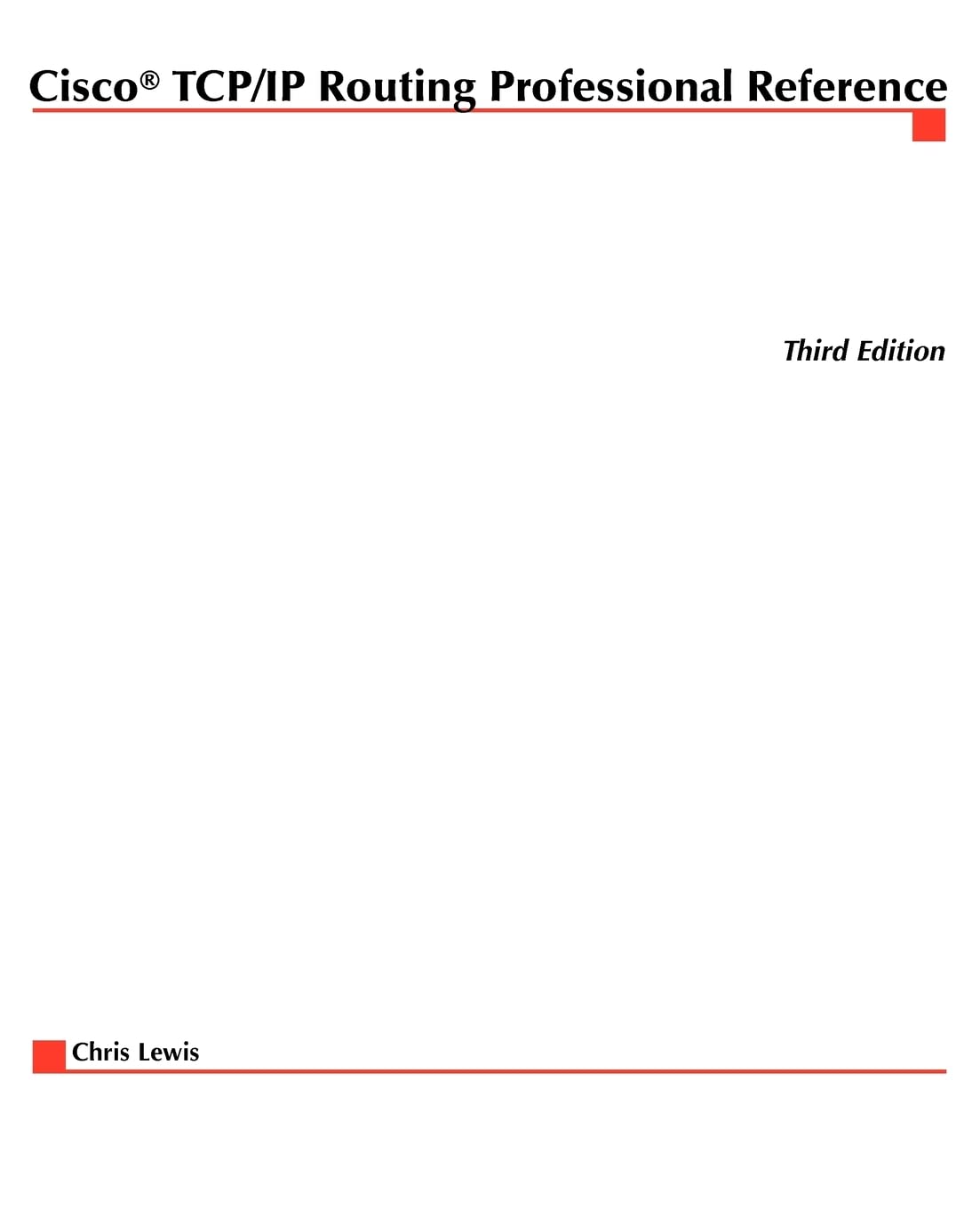 Buy Cisco TCP/IP Routing Professional Reference by Chris Lewis — BookShops.in