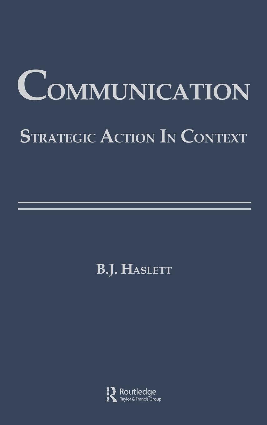 Buy Communication: Strategic Action in Context (Communication Series) — BookShops.in