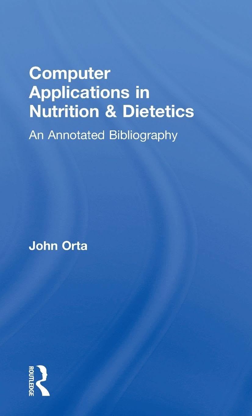 Buy Computer Applications in Nutrition and Dietetics: An Annotat — BookShops.in