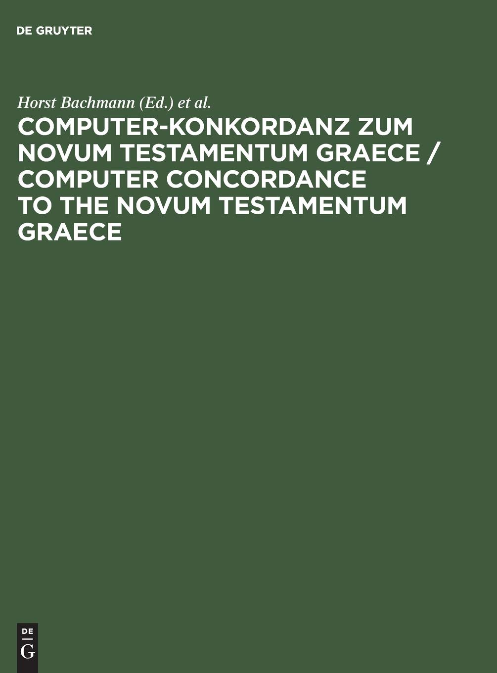 Buy Computer-Konkordanz zum Novum Testamentum Graece: Von Nestle — BookShops.in