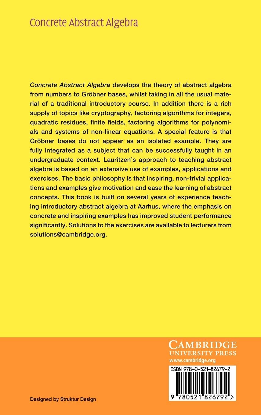 Buy Concrete Abstract Algebra by Niels Lauritzen — BookShops.in