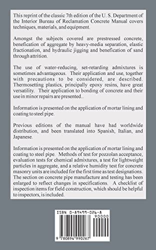 Concrete Manual: A Manual for the Control of Concrete Construction view 3