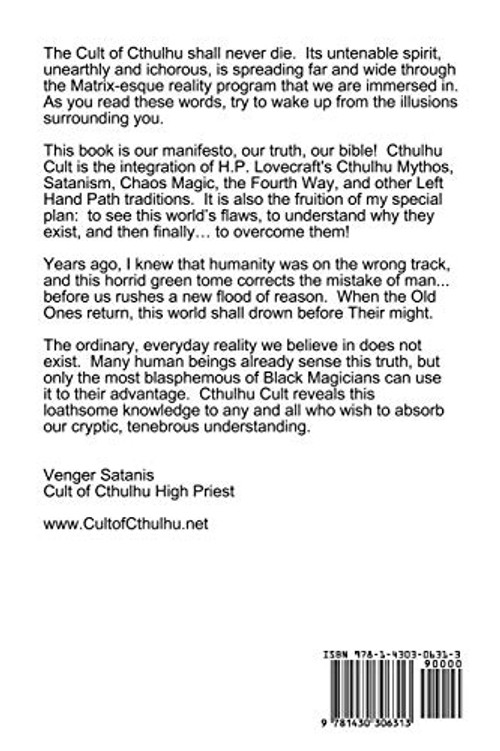 Cthulhu Cult: A Left Hand Path Manifesto by Venger Satanis view 3