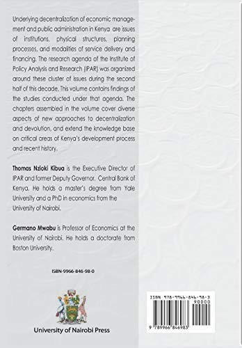 Decentralization and Devolution in Kenya (English, Thomas N. Kibua | Germano Mwabu) view 3