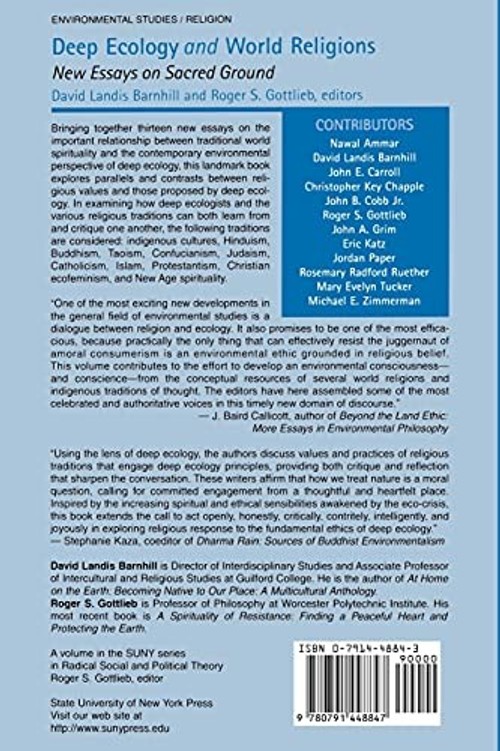Deep Ecology and World Religions by David Landis Barnhill – Book Cover view 2