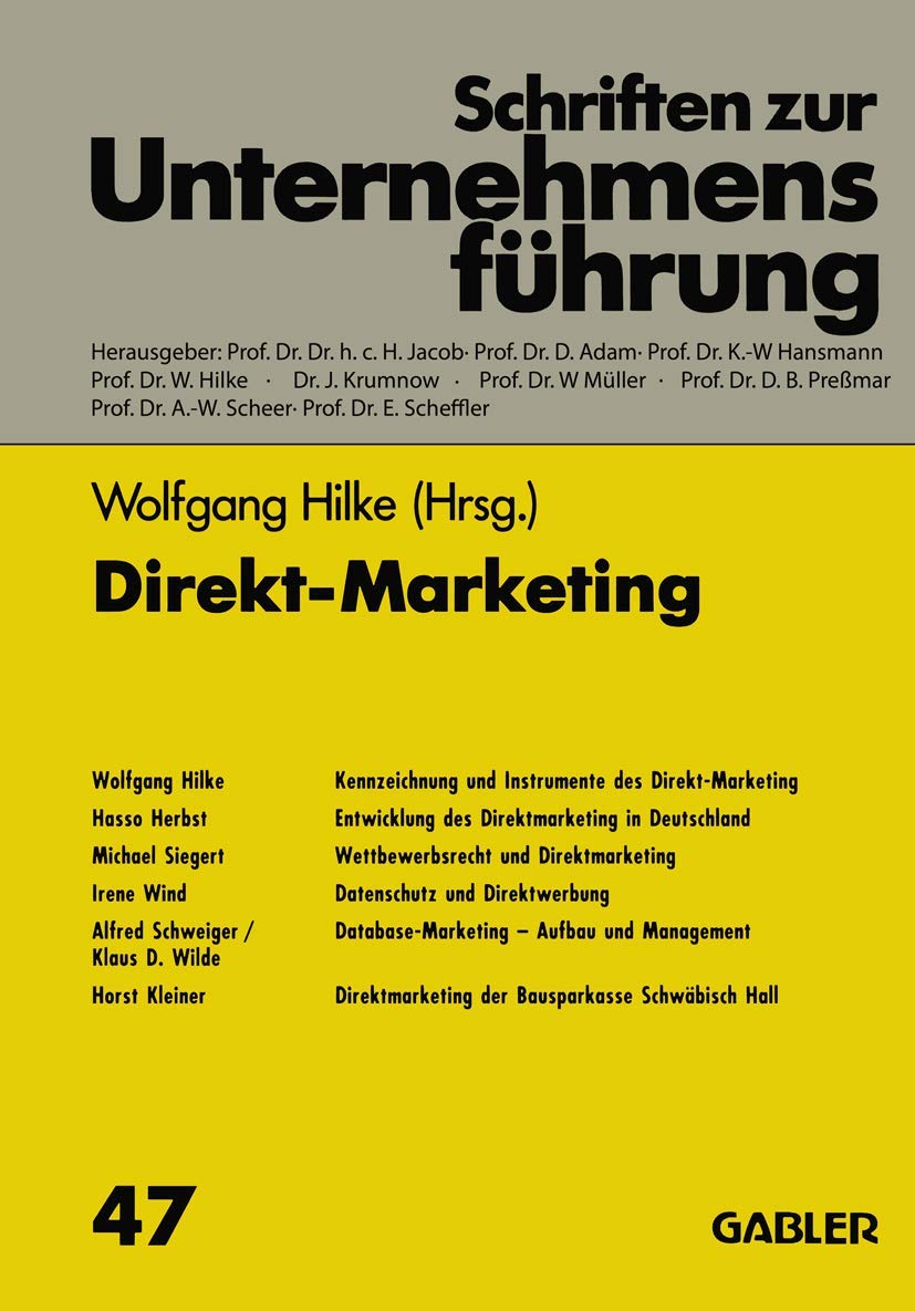 Buy Direkt-Marketing by Wolfgang Hilke — BookShops.in