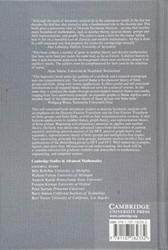 Discrete Harmonic Analysis | by Tullio Ceccherini-Silberstein | Fabio Scarabotti | Filippo T | ‎ Cambridge English | ‎ English | ‎ 1st Edition view 3