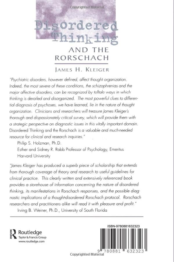 Disordered Thinking and the Rorschach: Theory, Research, and Differential Diagnosis view 3