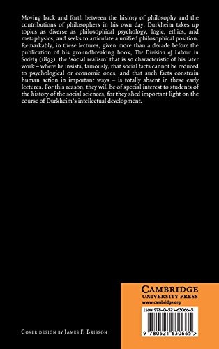 Durkheim's Philosophy Lectures (English, Emile Durkheim | Neil Gross | Robert Alun Jones) view 3